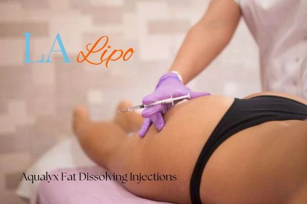 Woman having fat dissolving injections Greater London (Harrow) on thighs