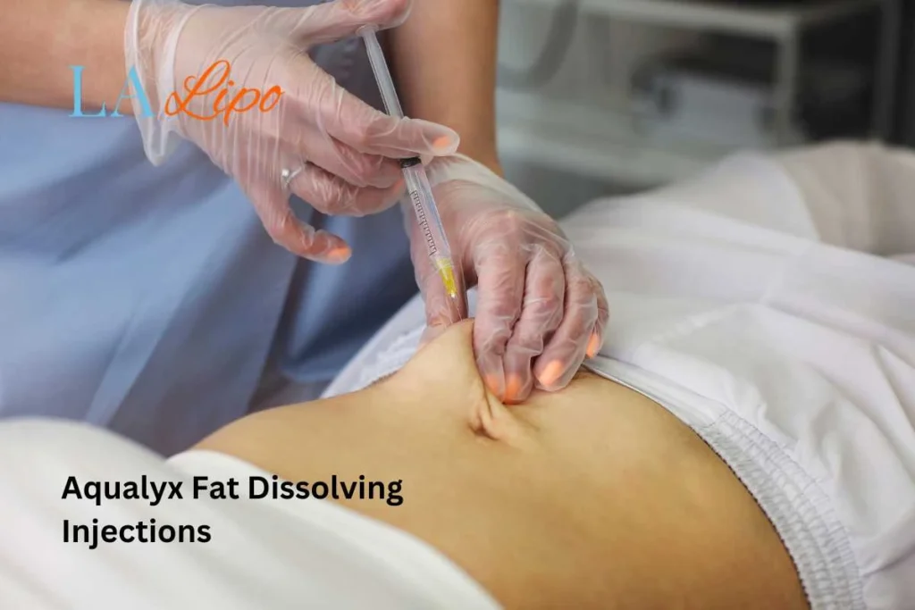woman having fat dissolving injections Greater London (Harrow) in the stomach