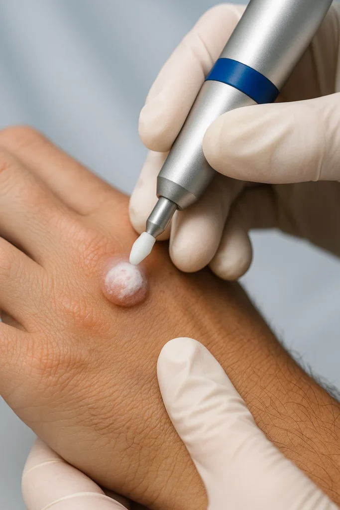 example of wart removal Greater London (Harrow) using cryopen