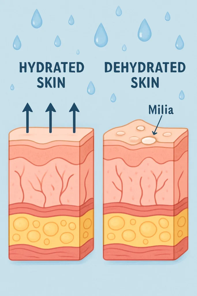 The importance of hydration and milia production Greater London (Harrow)