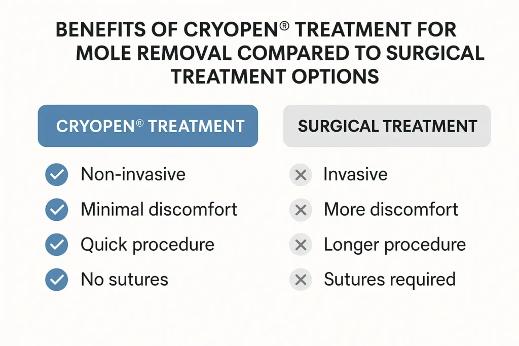 Benefits of facial mole removal Greater London (Harrow) - call our team today to book a consultation