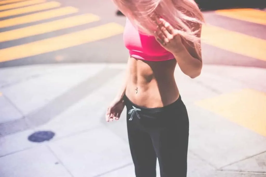 Woman with toned stomach after LA-EMS Body Sculpting Treatment Greater London (Harrow)