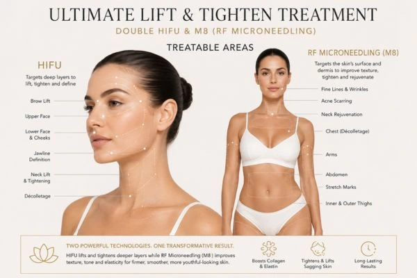 Areas of the body that can be treated - ultimate skin tighten treatment Greater London (Harrow)
